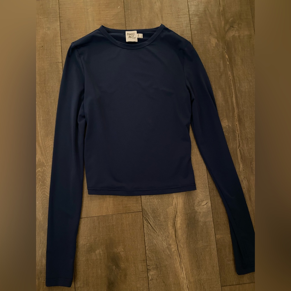 Princess Polly Farro Long Sleeve Top Navy